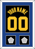 Golden State Name & Number With 2 Finals Patches - Black City (2021-2022) - Single Mat 2