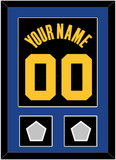 Golden State Name & Number With 2 Finals Patches - Black City (2021-2022) - Single Mat 2