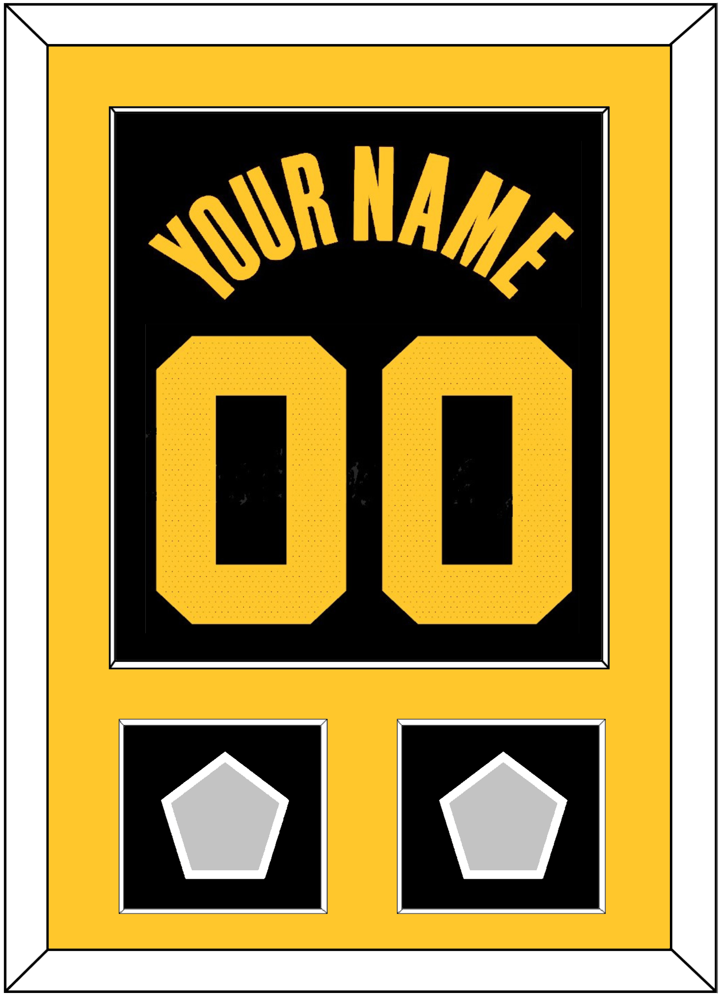 Golden State Name & Number With 2 Champions Patches - Black City (2021-2022) - Essential Tier 3