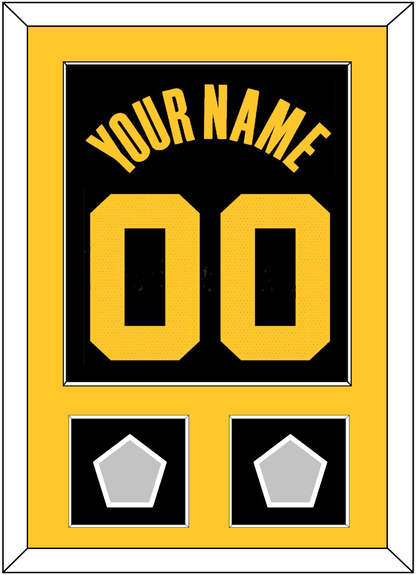 Golden State Name & Number With 2 Finals Patches - Black City (2021-2022) - Essential Tier 3
