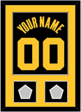 Golden State Name & Number With 2 Champions Patches - Black City (2021-2022) - Single Mat 3