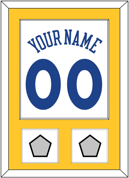 Golden State Name & Number With 2 Finals Patches - Home White (2010-2019) - Essential Tier 2