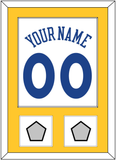 Golden State Name & Number With 2 Champions Patches - Home White (2010-2019) - Single Mat 2