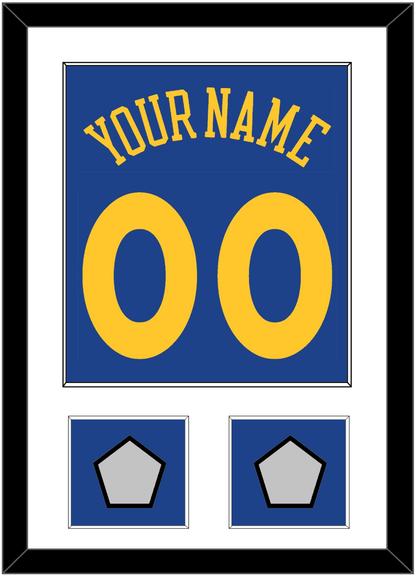 Golden State Name & Number With 2 Finals Patches - Road Blue (2010-2019) - Essential Tier 1