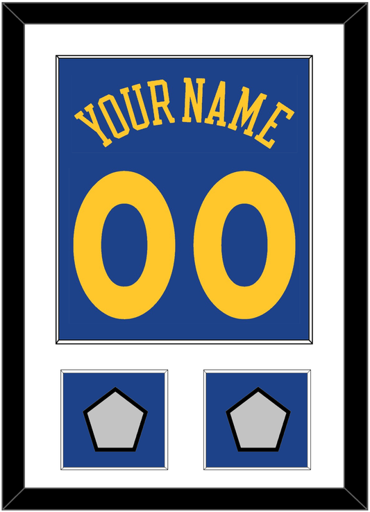 Golden State Name & Number With 2 Finals Patches - Road Blue (2010-2019) - Essential Tier 1