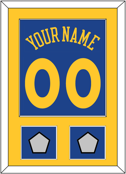Golden State Name & Number With 2 Finals Patches - Road Blue (2010-2019) - Essential Tier 2