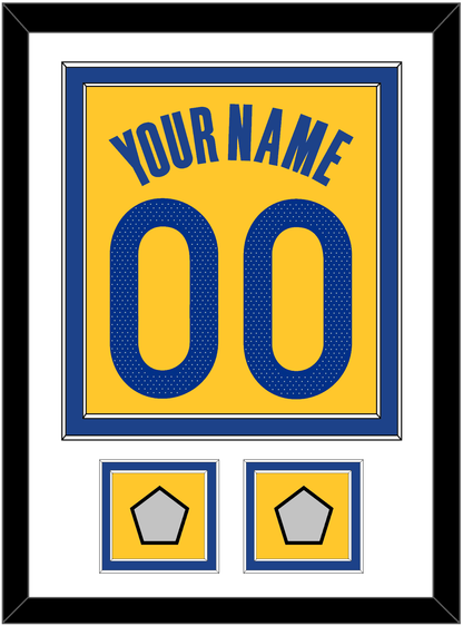 Golden State Name & Number With 2 Finals Patches - Yellow Statement (2019-2022) - Signature Tier 1