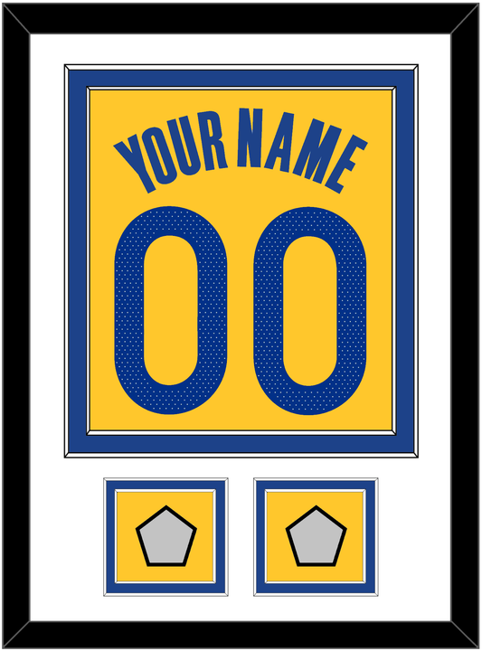 Golden State Name & Number With 2 Finals Patches - Yellow Statement (2019-2022) - Signature Tier 1