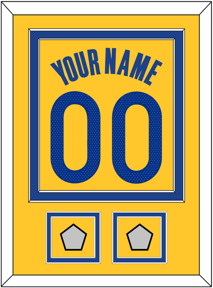 Golden State Name & Number With 2 Finals Patches - Yellow Statement (2019-2022) - Signature Tier 2