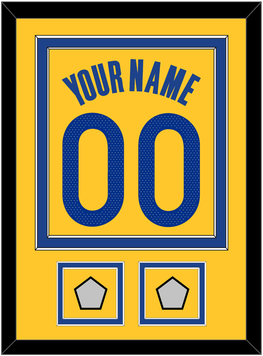 Golden State Name & Number With 2 Finals Patches - Yellow Statement (2019-2022) - Signature Tier 2