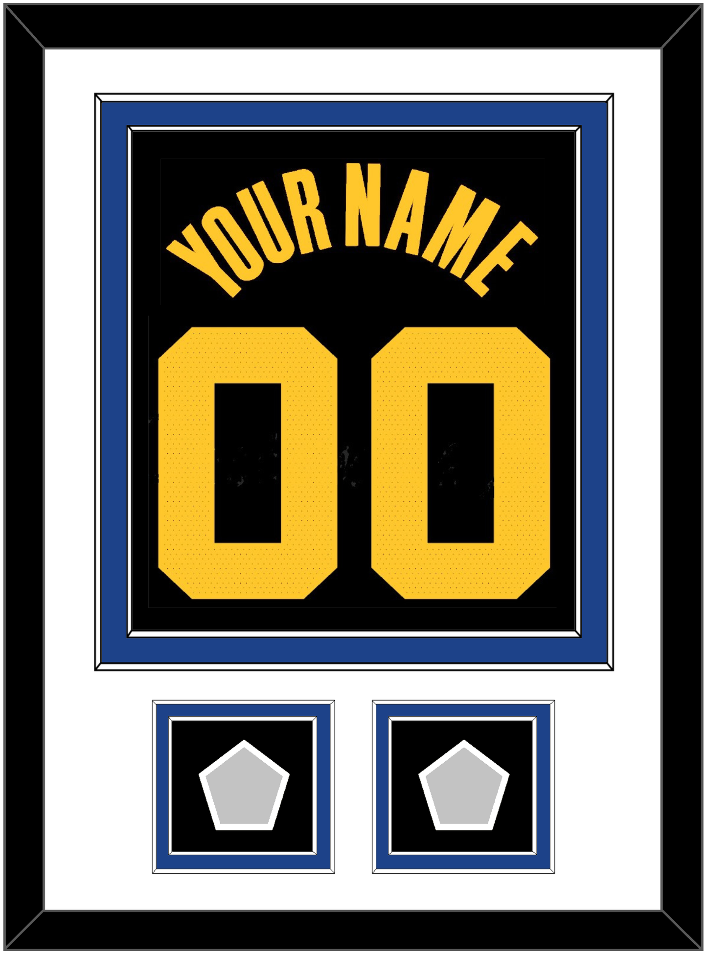 Golden State Name & Number With 2 Finals Patches - Black City (2021-2022) - Signature Tier 1