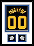 Golden State Name & Number With 2 Finals Patches - Black City (2021-2022) - Double Mat 1