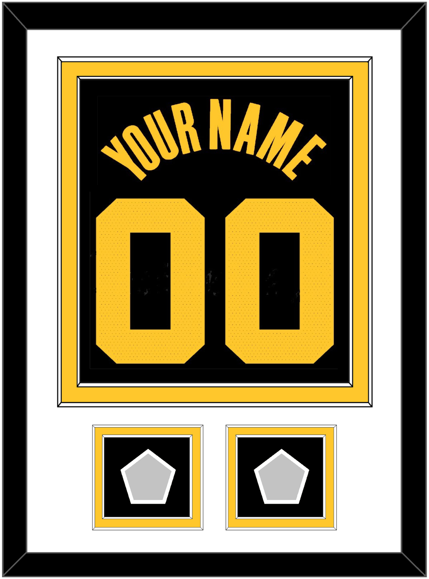 Golden State Name & Number With 2 Finals Patches - Black City (2021-2022) - Signature Tier 2