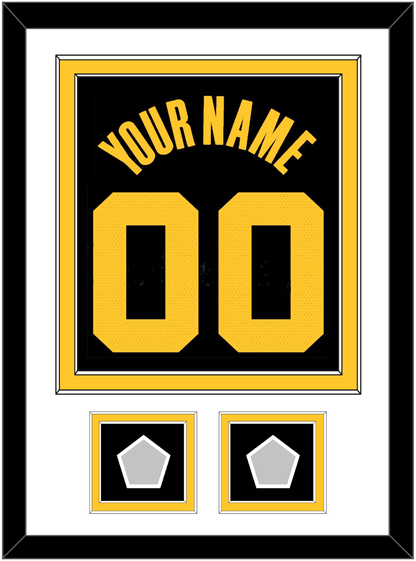 Golden State Name & Number With 2 Finals Patches - Black City (2021-2022) - Signature Tier 2