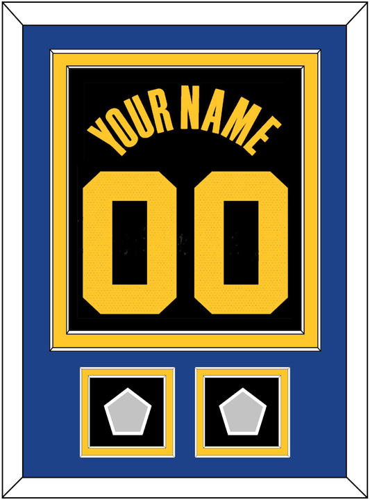Golden State Name & Number With 2 Finals Patches - Black City (2021-2022) - Signature Tier 3