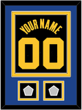 Golden State Name & Number With 2 Finals Patches - Black City (2021-2022) - Double Mat 3