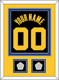 Golden State Name & Number With 2 Finals Patches - Black City (2021-2022) - Double Mat 4