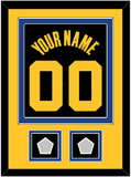 Golden State Name & Number With 2 Champions Patches - Black City (2021-2022) - Double Mat 4