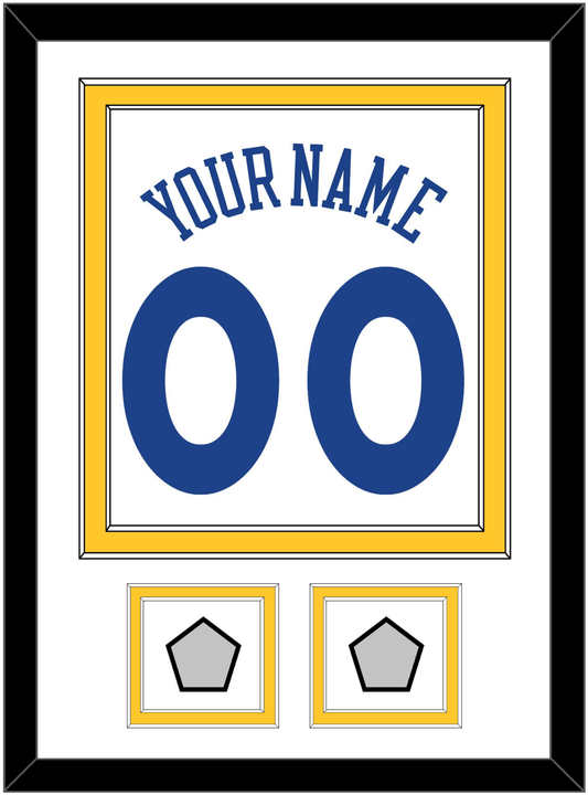 Golden State Name & Number With 2 Champions Patches - Home White (2010-2019) - Signature Tier 1