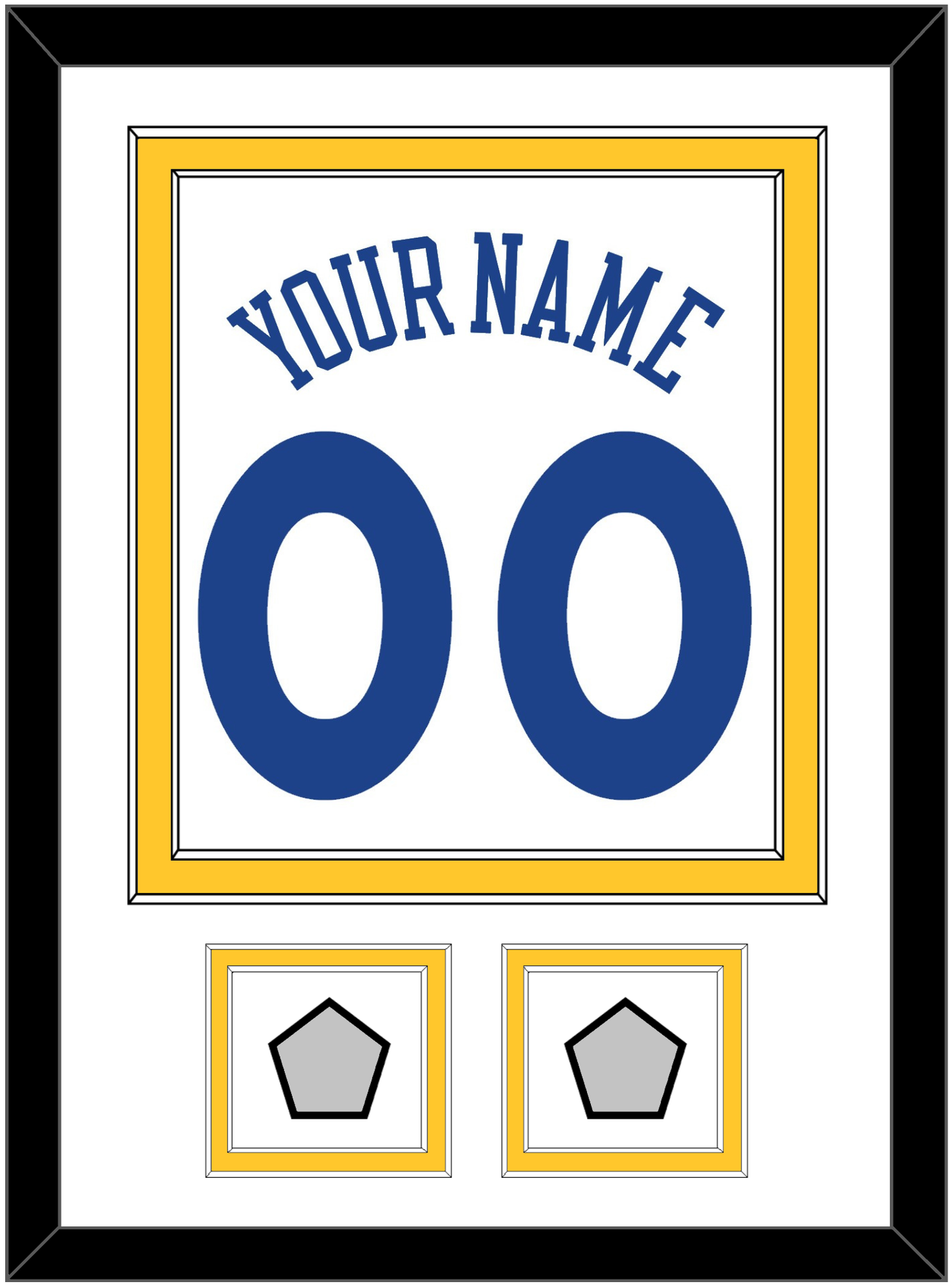 Golden State Name & Number With 2 Finals Patches - Home White (2010-2019) - Signature Tier 1
