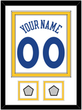 Golden State Name & Number With 2 Finals Patches - Home White (2010-2019) - Double Mat 1