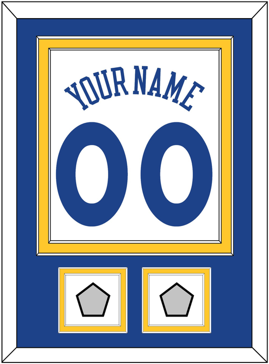 Golden State Name & Number With 2 Champions Patches - Home White (2010-2019) - Signature Tier 2