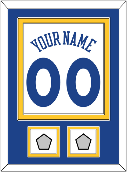 Golden State Name & Number With 2 Finals Patches - Home White (2010-2019) - Signature Tier 2