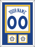 Golden State Name & Number With 2 Champions Patches - Home White (2010-2019) - Double Mat 2