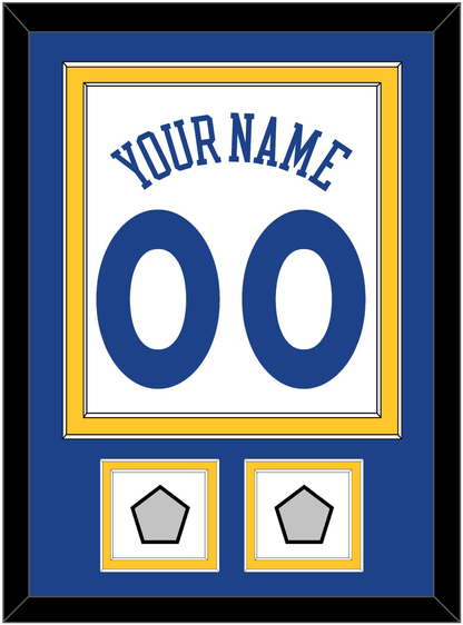Golden State Name & Number With 2 Champions Patches - Home White (2010-2019) - Signature Tier 2