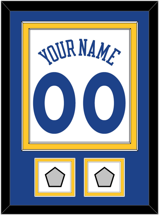 Golden State Name & Number With 2 Finals Patches - Home White (2010-2019) - Signature Tier 2
