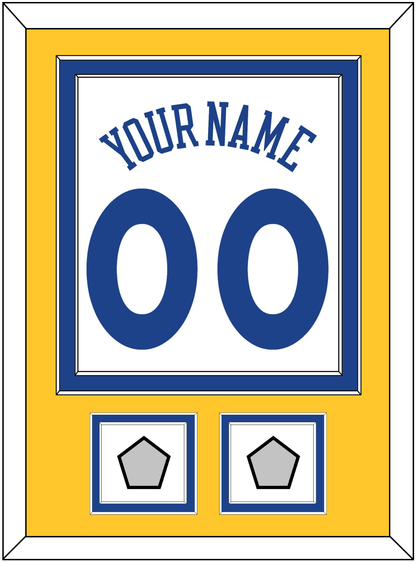 Golden State Name & Number With 2 Champions Patches - Home White (2010-2019) - Signature Tier 3