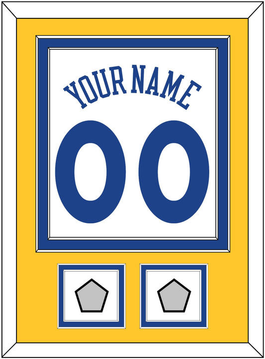 Golden State Name & Number With 2 Finals Patches - Home White (2010-2019) - Signature Tier 3