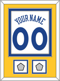 Golden State Name & Number With 2 Finals Patches - Home White (2010-2019) - Double Mat 3
