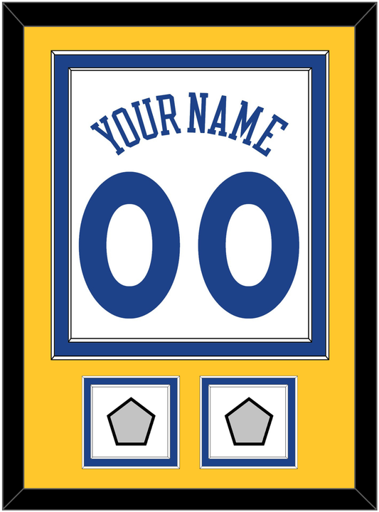 Golden State Name & Number With 2 Champions Patches - Home White (2010-2019) - Signature Tier 3
