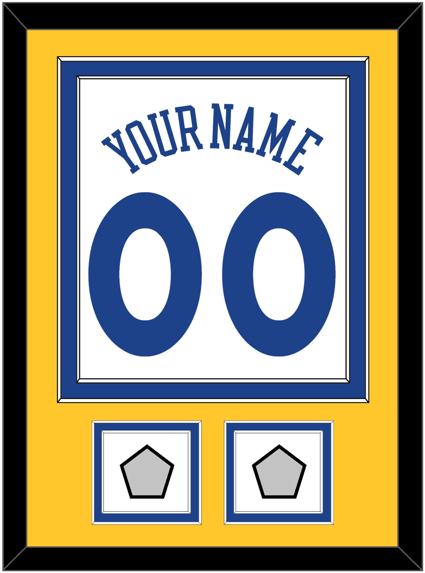 Golden State Name & Number With 2 Finals Patches - Home White (2010-2019) - Signature Tier 3