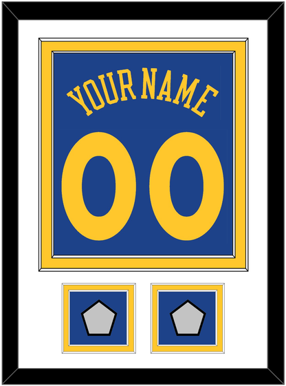 Golden State Name & Number With 2 Finals Patches - Road Blue (2010-2019) - Signature Tier 1
