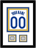 Golden State Name & Number With 2 Finals Patches - White Association - Triple Mat 1