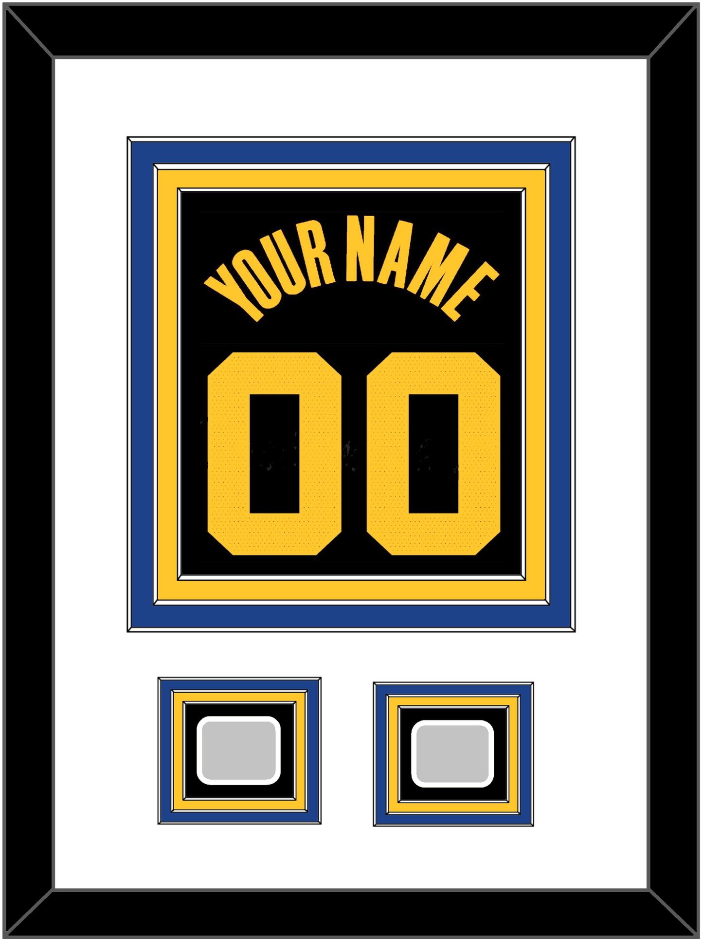 Golden State Name & Number With 2 Finals Patches - Black City (2021-2022) - Premier Tier 1
