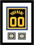 Golden State Name & Number With 2 Champions Patches - Black City (2021-2022) - Triple Mat 1