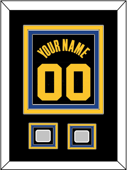 Golden State Name & Number With 2 Champions Patches - Black City (2021-2022) - Premier Tier 2