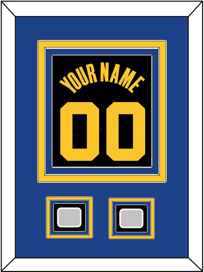 Golden State Name & Number With 2 Champions Patches - Black City (2021-2022) - Premier Tier 3