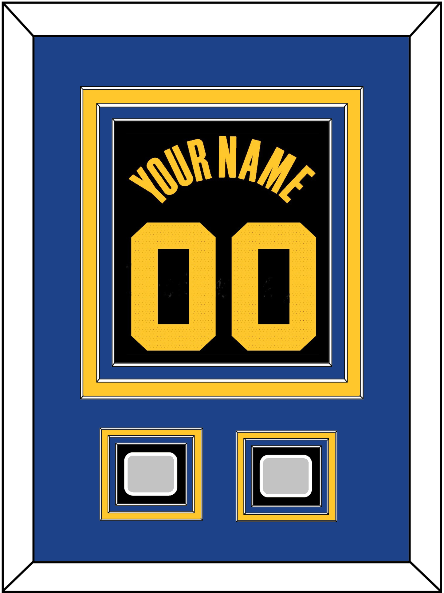 Golden State Name & Number With 2 Finals Patches - Black City (2021-2022) - Premier Tier 3