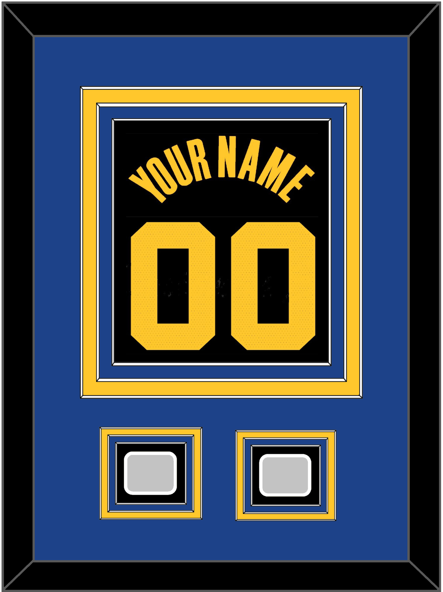 Golden State Name & Number With 2 Champions Patches - Black City (2021-2022) - Premier Tier 3