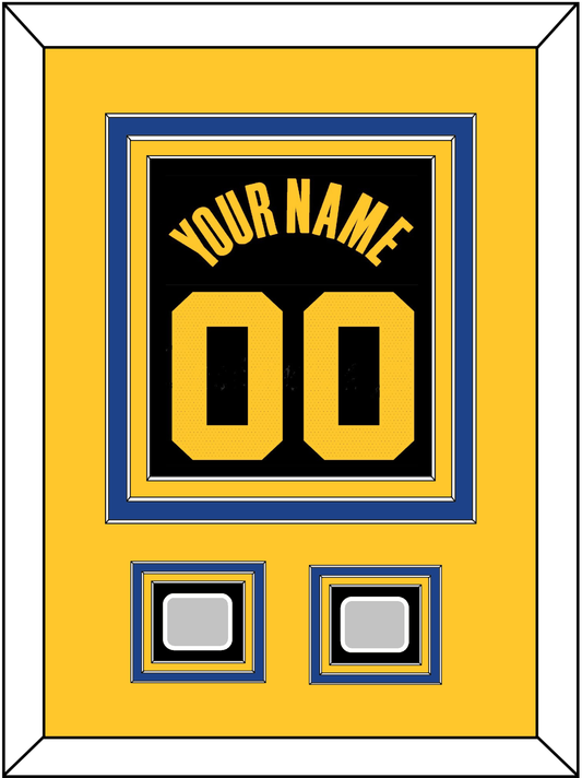 Golden State Name & Number With 2 Champions Patches - Black City (2021-2022) - Premier Tier 4
