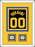 Golden State Name & Number With 2 Finals Patches - Black City (2021-2022) - Triple Mat 4