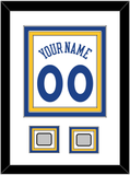 Golden State Name & Number With 2 Champions Patches - Home White (2010-2019) - Triple Mat 1