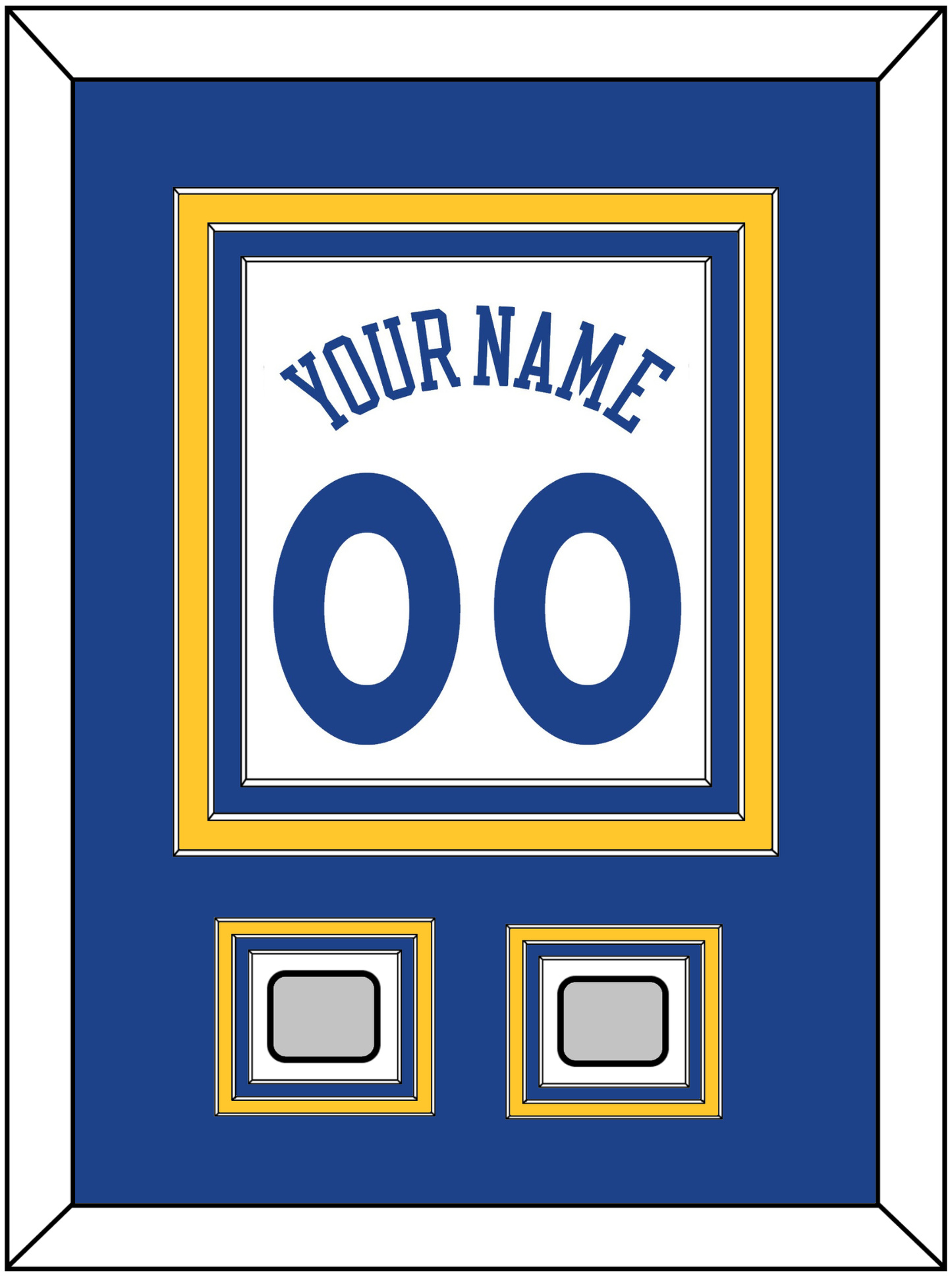 Golden State Name & Number With 2 Finals Patches - Home White (2010-2019) - Premier Tier 2