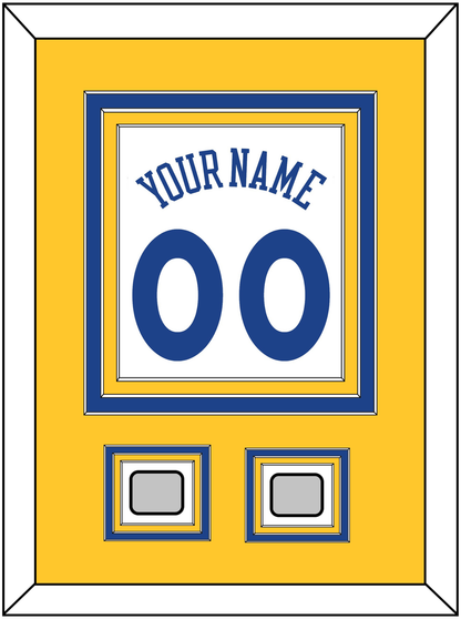 Golden State Name & Number With 2 Champions Patches - Home White (2010-2019) - Premier Tier 3