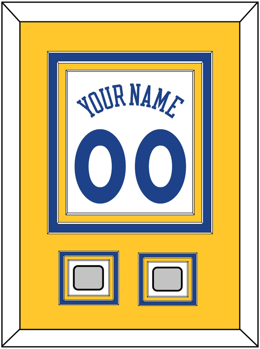 Golden State Name & Number With 2 Finals Patches - Home White (2010-2019) - Premier Tier 3