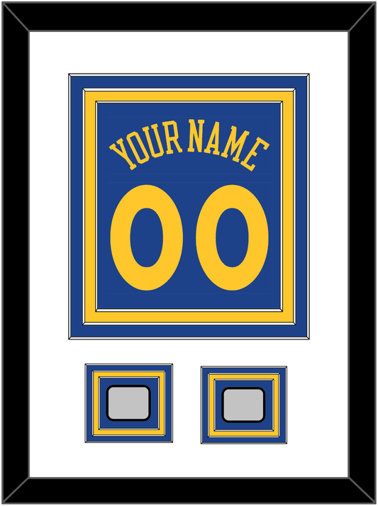 Golden State Name & Number With 2 Champions Patches - Road Blue (2010-2019) - Premier Tier 1